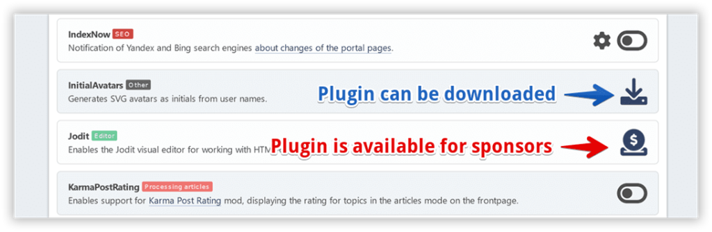 Download additional plugins